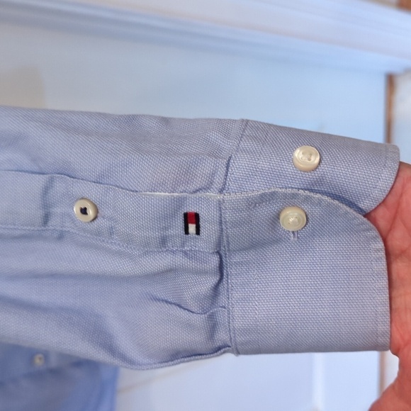 Tommy Hilfiger New York Fit Men's Long Sleeve Button Down Dress Shirt Size Large - Picture 3 of 8